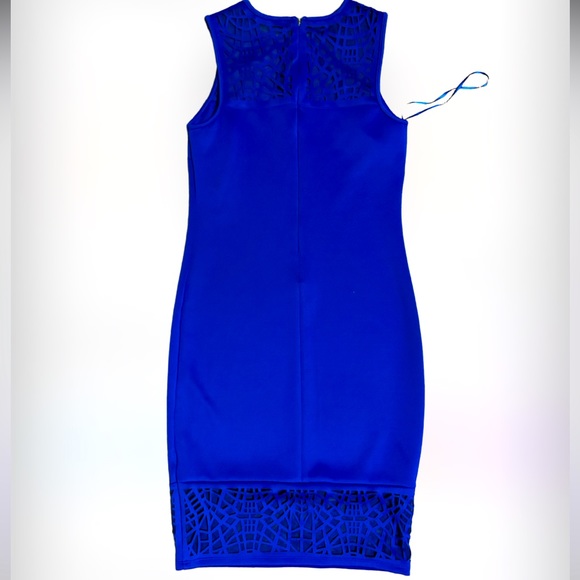 NWOT Thalia Sodi ROYAL BLUE Sheath MIDI Dress w/Cutouts at Neck & Bottom SZ S - Picture 4 of 6